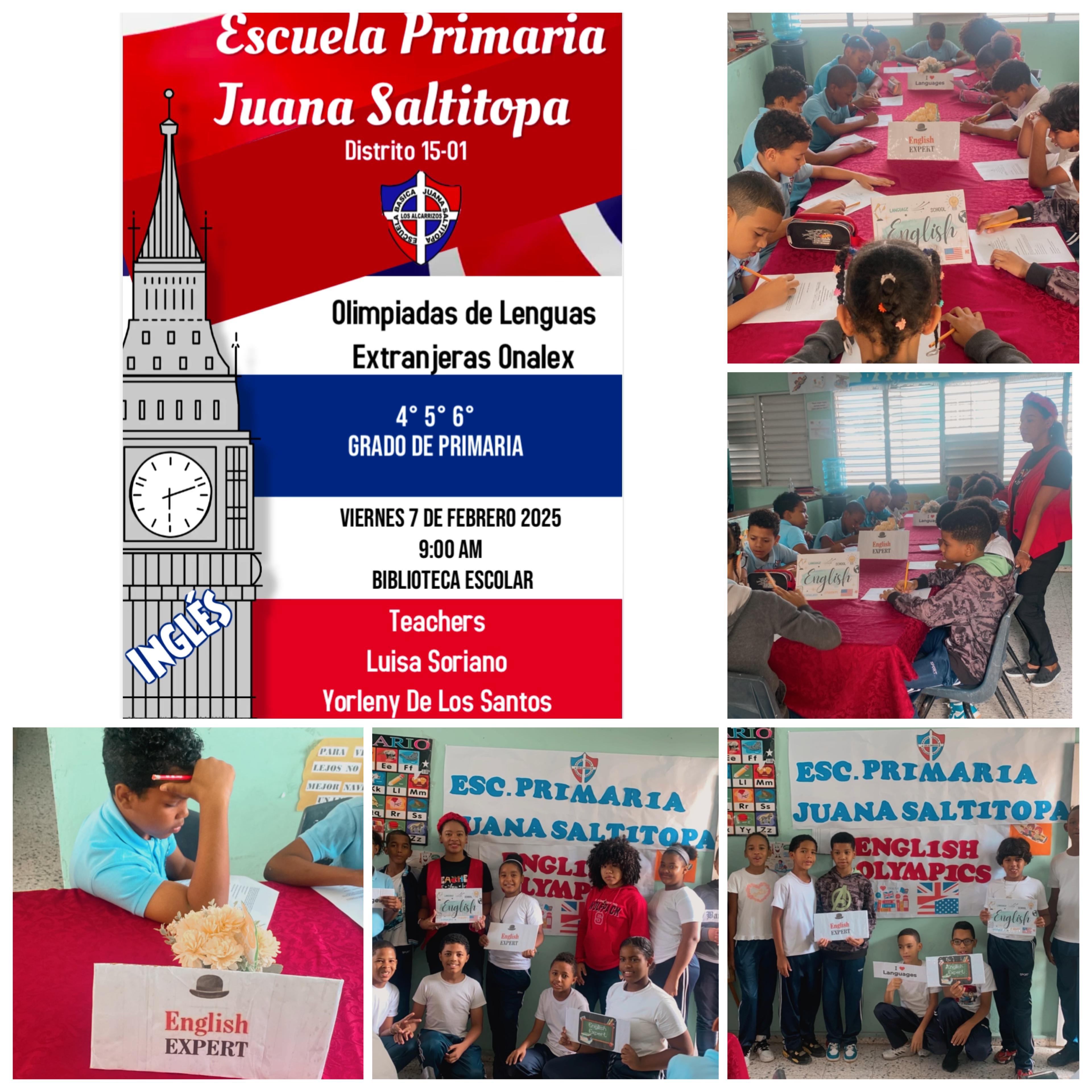 Niños y maestros en un acto escolar en Juana Saltitopa