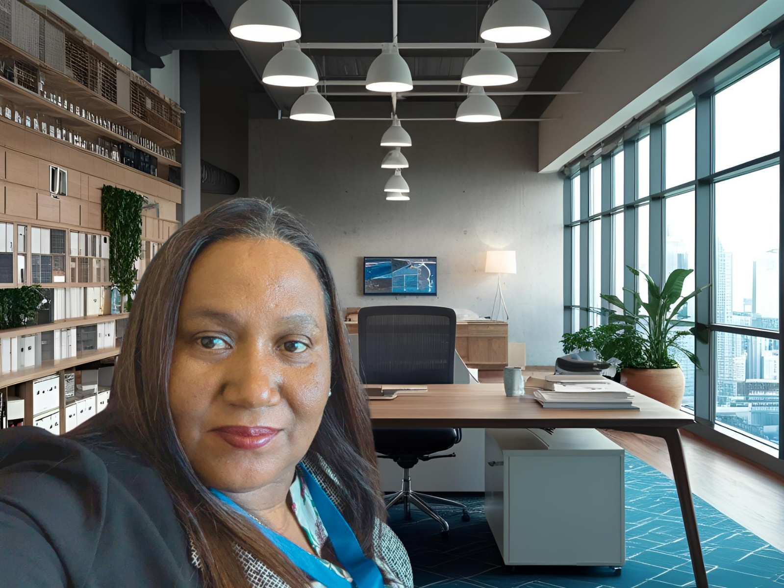 Directora y equipo en reunión escolar